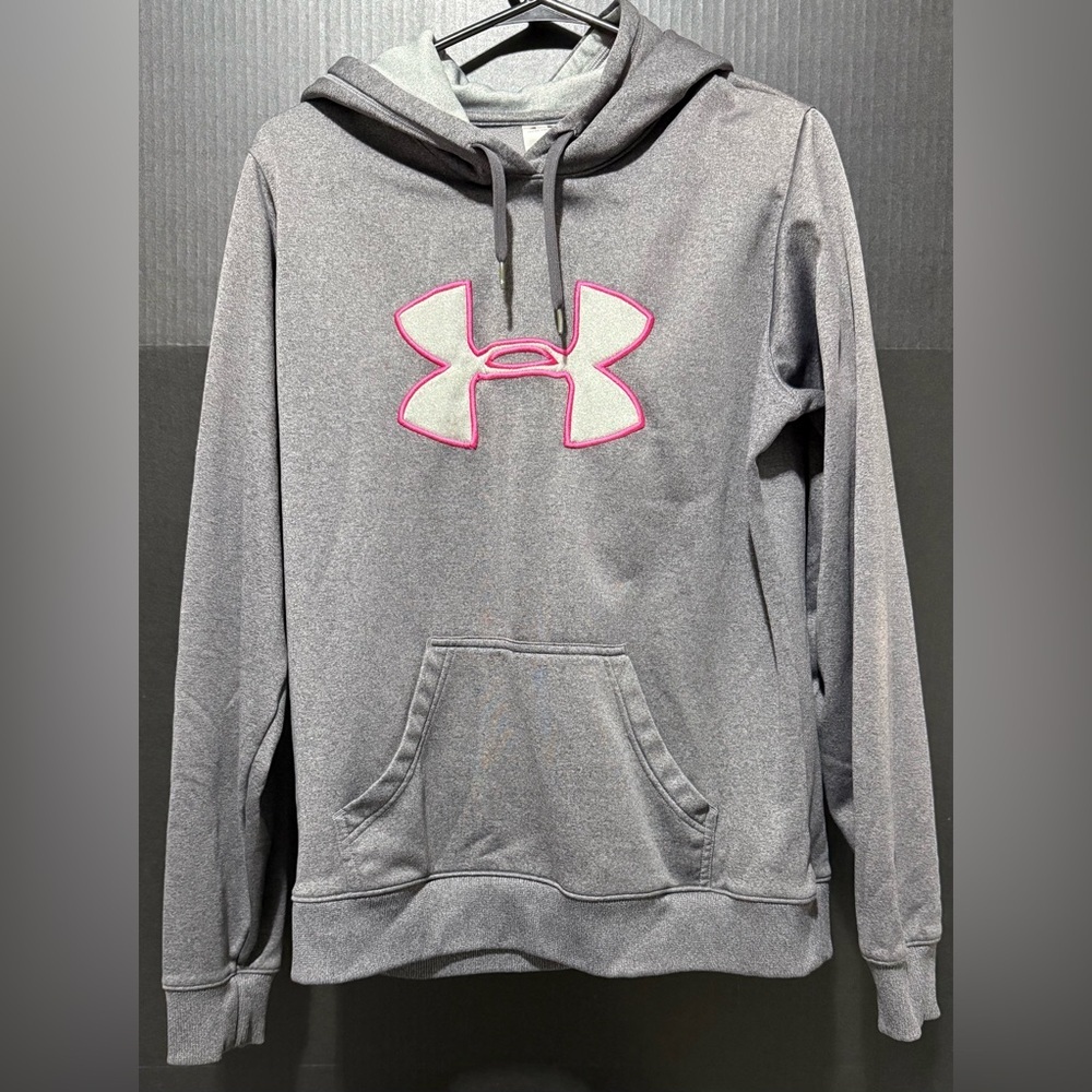 🧌Under Armour Gray Pink Hooded Sweatshirt​